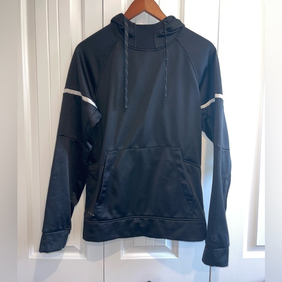 Layer 8 Other - Layer 8 black with white stripes on arm Mens size small fleece lined hoodie